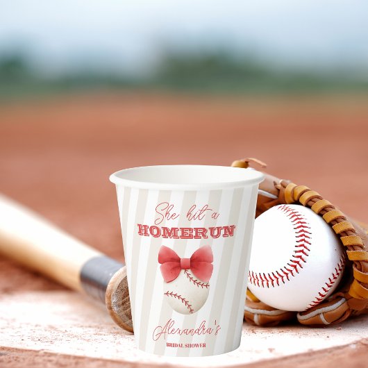 Sporten Honkbal Homerun Bruids douche Papieren Bekers
