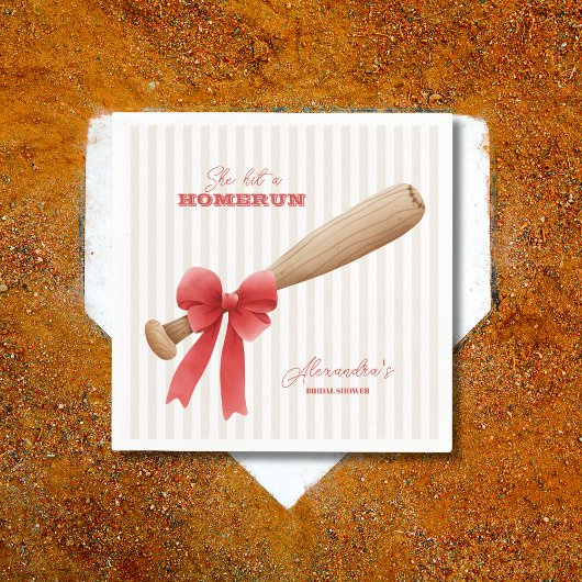 Sporten Honkbal Homerun Bruidsmeisjesfeest Servet