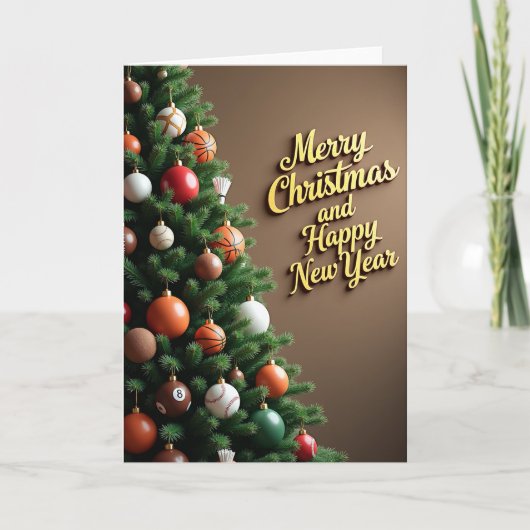 Sporten Kerst Nieuwjaar Kaart (Voorkant)