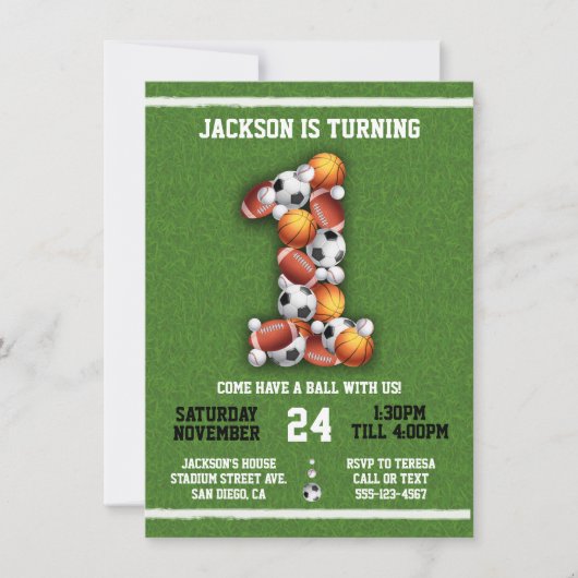 Sporten met de grootste uitnodiging van de partij  (Voorkant)