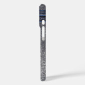 Sporten van het Football van de School Blue & Silv Case-Mate iPhone Case (Achterkant / Links)