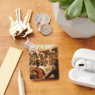 Sportende dames (of Circusliefhebber) van James Ti Sleutelhanger