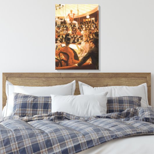 Sportende dames (ook bekend als Circus Lover) van  Canvas Afdruk (Insitu (Slaapkamer))