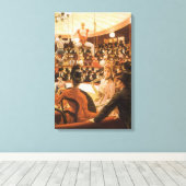 Sportende dames (ook bekend als Circus Lover) van  Canvas Afdruk (Insitu (Houten vloer))