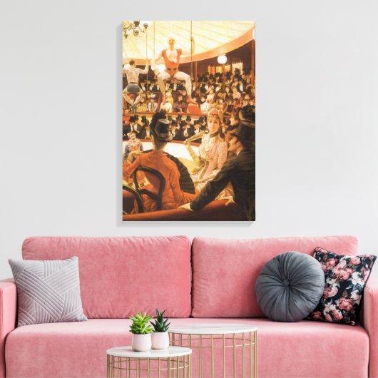 Sportende dames (ook bekend als Circus Lover) van  Canvas Afdruk (Insitu (Woonkamer))