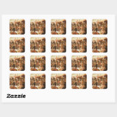 Sportende dames (ook bekend als Circus Lover) van Vierkante Sticker (Vel)