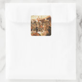 Sportende dames (ook bekend als Circus Lover) van Vierkante Sticker (Tas)