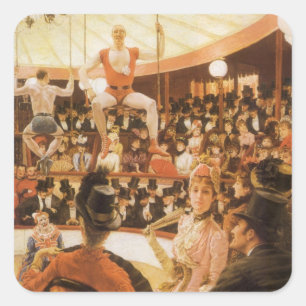 Sportende dames (ook bekend als Circus Lover) van Vierkante Sticker