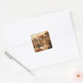 Sportende dames (ook bekend als Circus Lover) van Vierkante Sticker (Envelop)