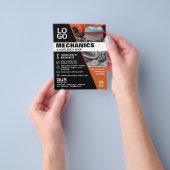 Sportenmotor, Automonteur & Reparaties Adverteren Flyer (Hand)