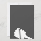 Sportenpartij Pickleball Zwart & Wit Huwelijk Kaart (Achterkant)