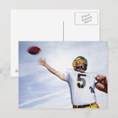 sporter speelt rugbybal briefkaart (Voorkant / Achterkant)