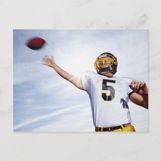 sporter speelt rugbybal briefkaart (Voorkant)