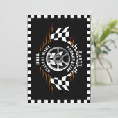 Sporterwacautoorlog Gestreepte Vlag Feestviering Kaart (Staand voorkant)