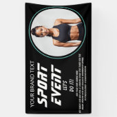 Sportevenement, openingsgym, fitness of sociale gy spandoek (Verticaal)