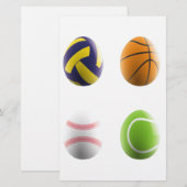 sportevenementen briefpapier (Voorkant / Achterkant)