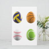 sportevenementen briefpapier (Staand voorkant)