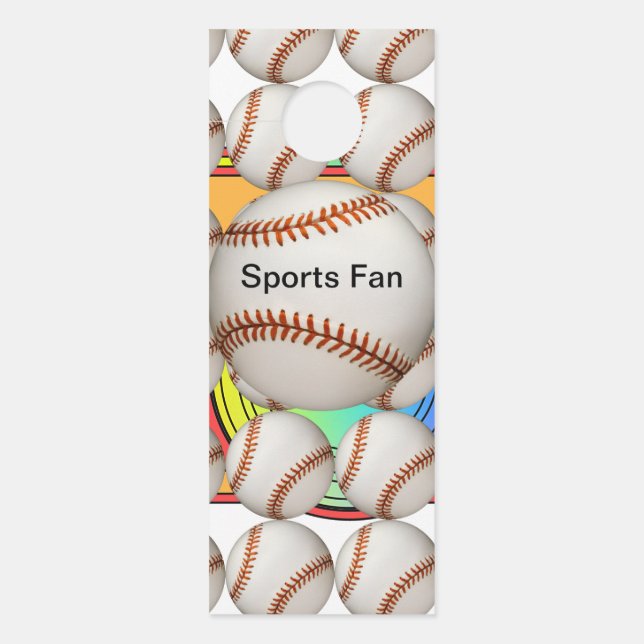 Sportfan Baseball  Deurhanger (Voorkant)