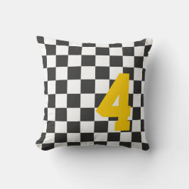 Sportfan Checkerboard NUMBER Team Kleuren Leuk Kussen