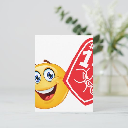 sportfan emoji briefkaart (Staand voorkant)
