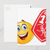 sportfan emoji briefkaart (Voorkant / Achterkant)