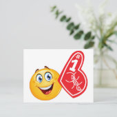 sportfan emoji briefkaart (Staand voorkant)