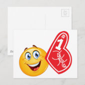 sportfan emoji briefkaart (Voorkant / Achterkant)
