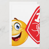 sportfan emoji briefpapier (Voorkant / Achterkant)