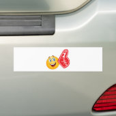 sportfan emoji bumpersticker (Op auto)