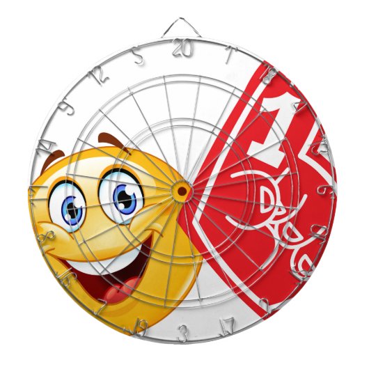 sportfan emoji dartbord (Voorkant)