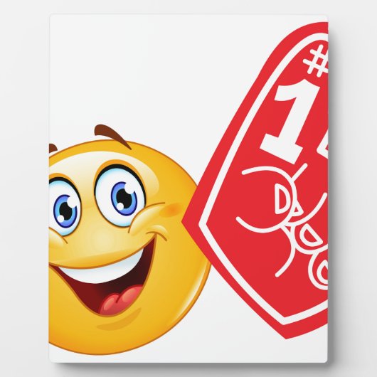 sportfan emoji fotoplaat (Voorkant)