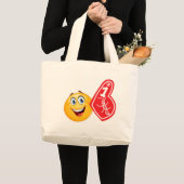 sportfan emoji grote tote bag (Voorkant (product))