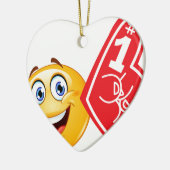 sportfan emoji keramisch ornament (Links)