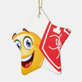 sportfan emoji keramisch ornament (Links)