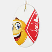 sportfan emoji keramisch ornament (Links)