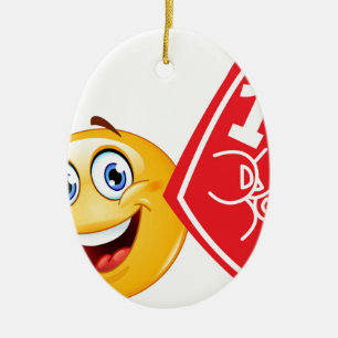 sportfan emoji keramisch ornament