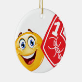 sportfan emoji keramisch ornament (Rechts)