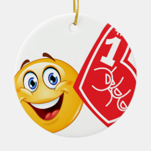 sportfan emoji keramisch ornament