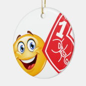 sportfan emoji keramisch ornament (Links)