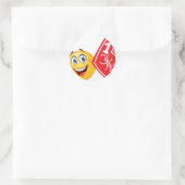 sportfan emoji ronde sticker (Tas)