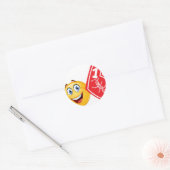 sportfan emoji ronde sticker (Envelop)