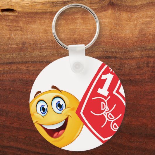 sportfan emoji sleutelhanger (Voorkant)