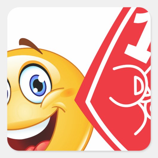 sportfan emoji vierkante sticker (Voorkant)
