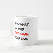 sportfan, enthousiast koffiemok (Voorkant links)