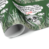 Sportfan golfbal in de ruw cadeaupapier (Rol Hoek)