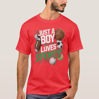 Sportfanatieke jongen gewoon een jongen die van al t-shirt