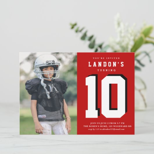 Sportfanatieke kinder verjaardagsfeest kaart (Staand voorkant)