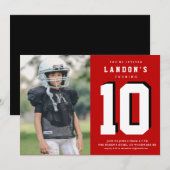 Sportfanatieke kinder verjaardagsfeest kaart (Voorkant / Achterkant)