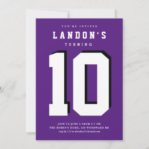 Sportfanatieke verjaardagsuitnodiging voor kindere kaart