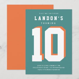 Sportfanatieke verjaardagsuitnodiging voor kindere kaart